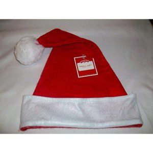 Adult Medium Red Felt Santa Christmas Hat White